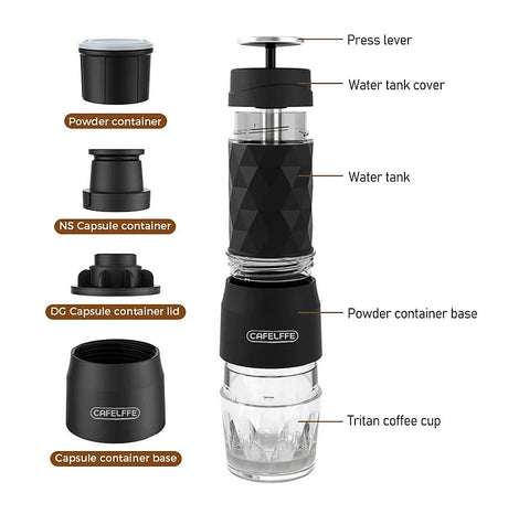Portable 3 - in - 1 Coffee Machine | by Anwer Fancy | Worldwide Shipping