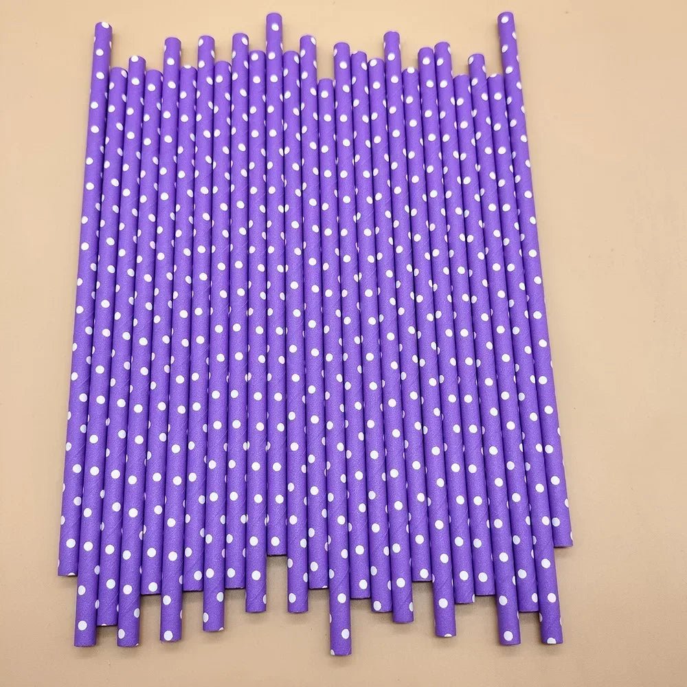 Purple Eco - Friendly Paper Straws | by Anwer Fancy | Worldwide Shipping