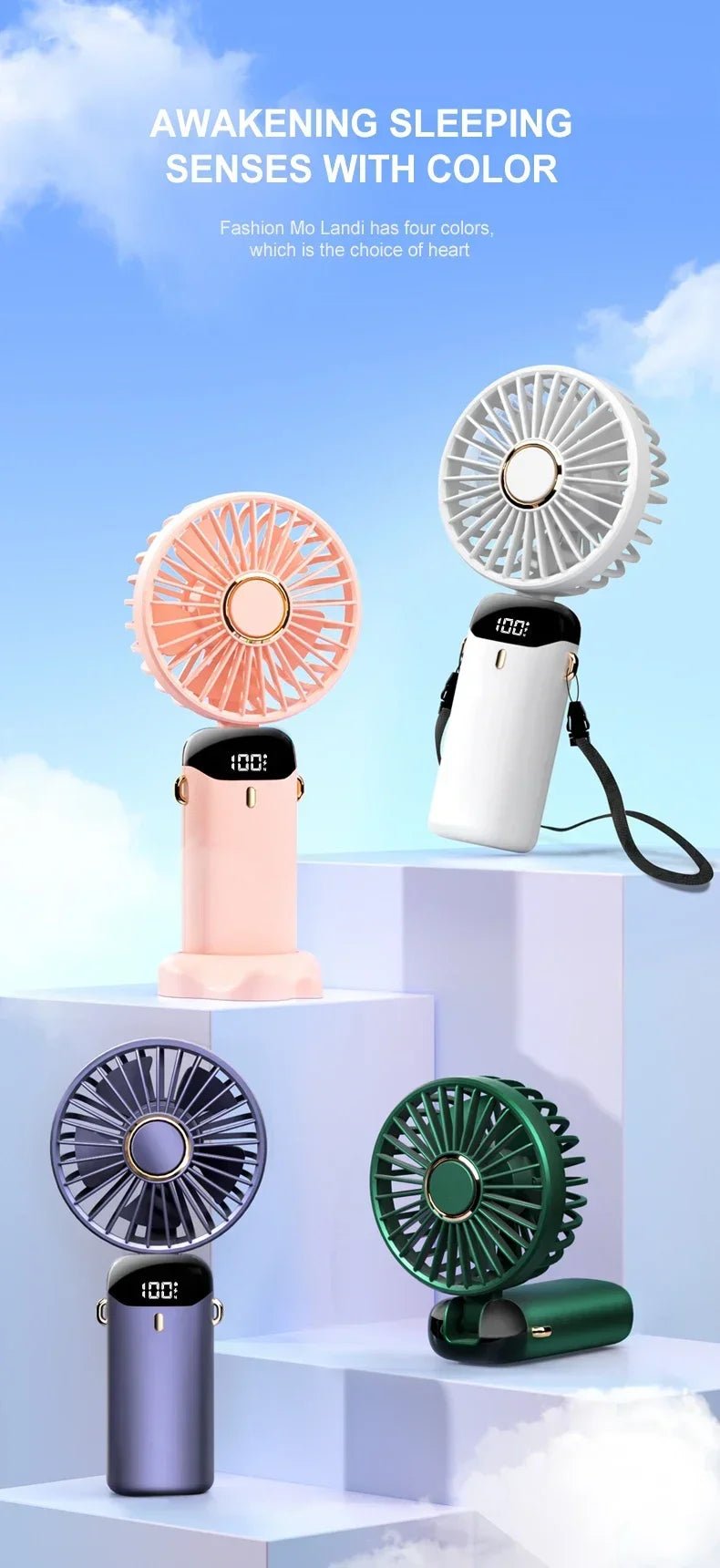 Rechargeable Neck Fan Air Conditioner | by Anwer Fancy | Worldwide Shipping