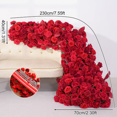 Red Rose Flower Row Decoration | by Anwer Fancy | Worldwide Shipping