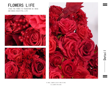 Red Rose Flower Row Decoration | by Anwer Fancy | Worldwide Shipping