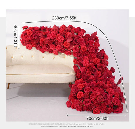 Red Rose Flower Row Decoration | by Anwer Fancy | Worldwide Shipping