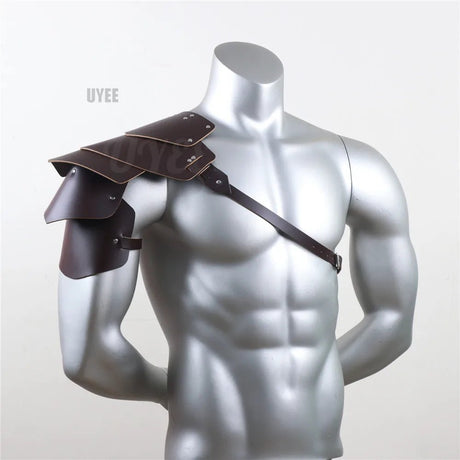 Retro Medieval PU Leather Shoulder Armor | by Anwer Fancy | Worldwide Shipping