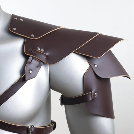 Retro Medieval PU Leather Shoulder Armor | by Anwer Fancy | Worldwide Shipping