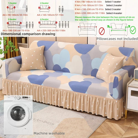 Romantic Ruffled Sofa Cover | by Anwer Fancy | Worldwide Shipping