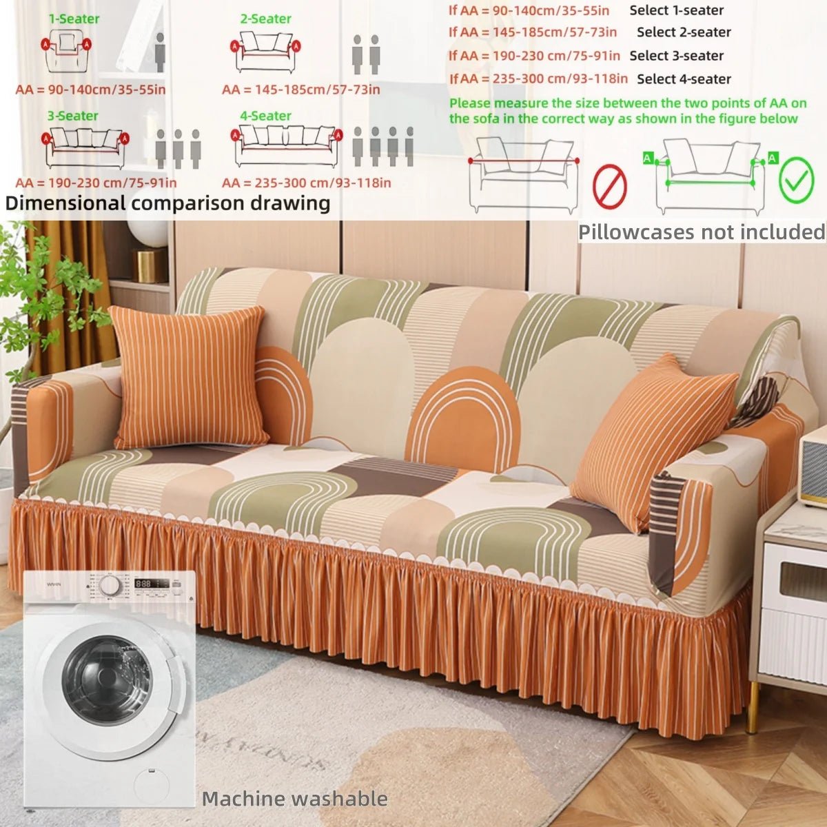 Romantic Ruffled Sofa Cover | by Anwer Fancy | Worldwide Shipping