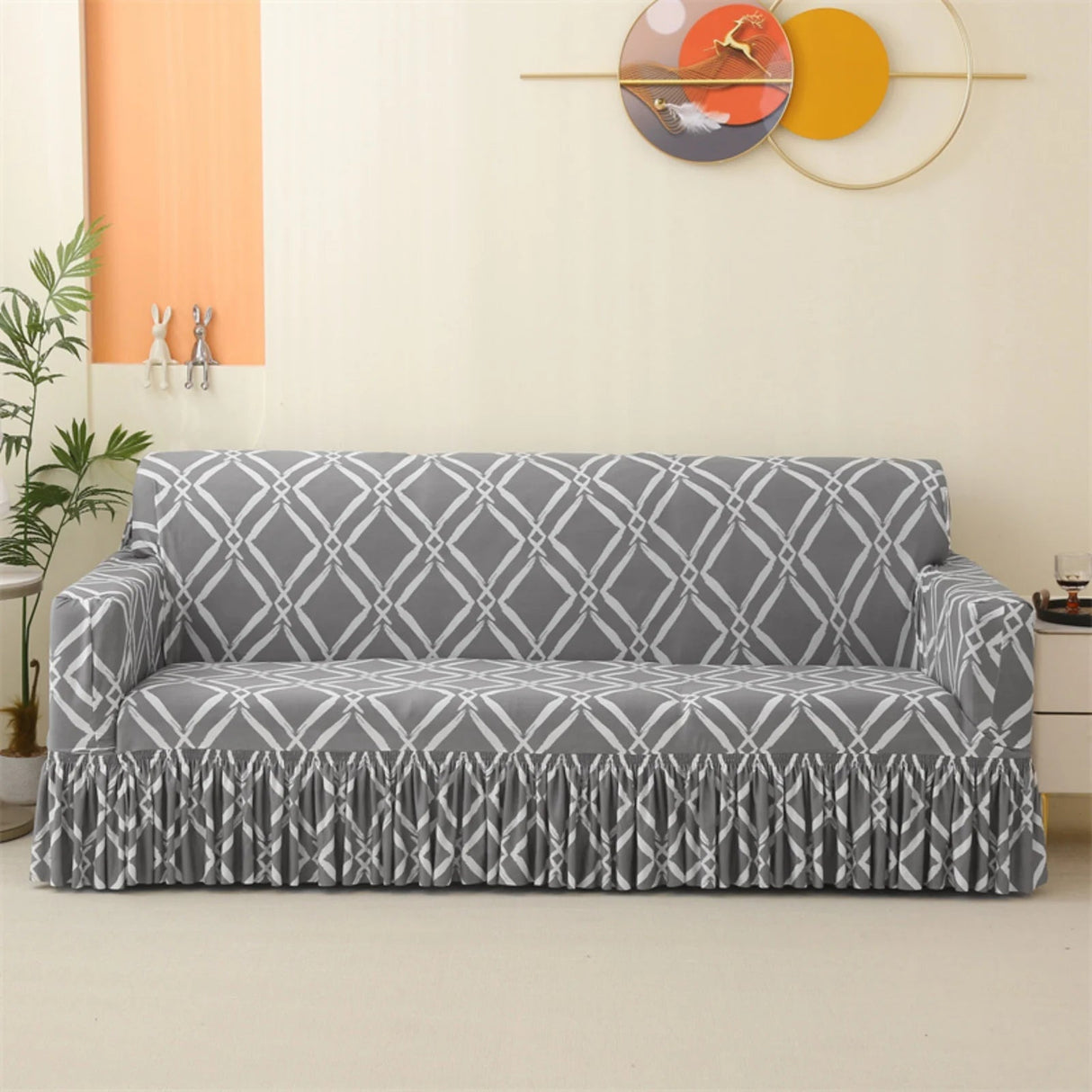 Romantic Ruffled Sofa Cover | by Anwer Fancy | Worldwide Shipping