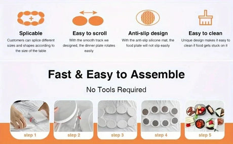 Rotating Dining Food Tray | by Anwer Fancy | Worldwide Shipping