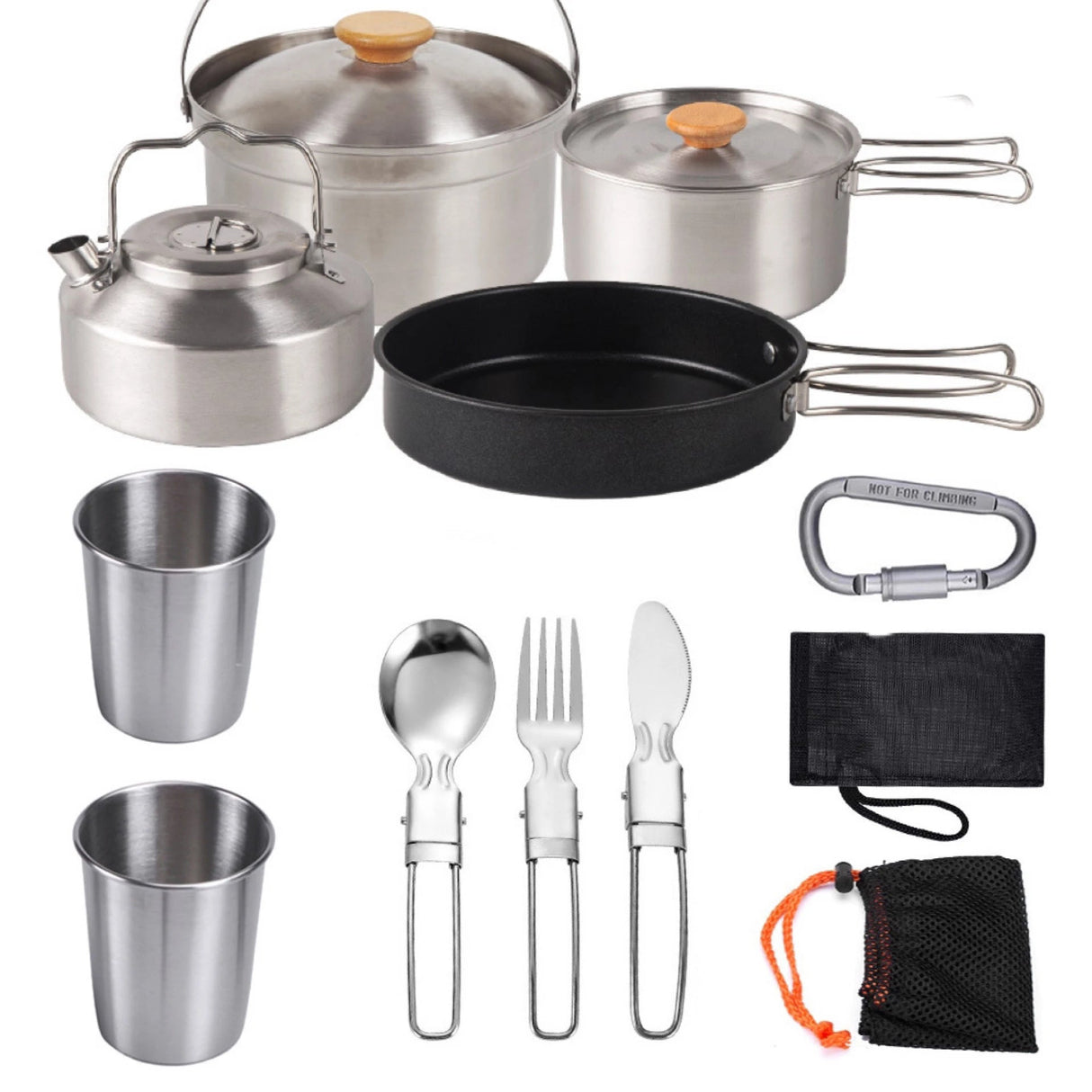Stainless Steel Camping Cookware Set | by Anwer Fancy | Worldwide Shipping