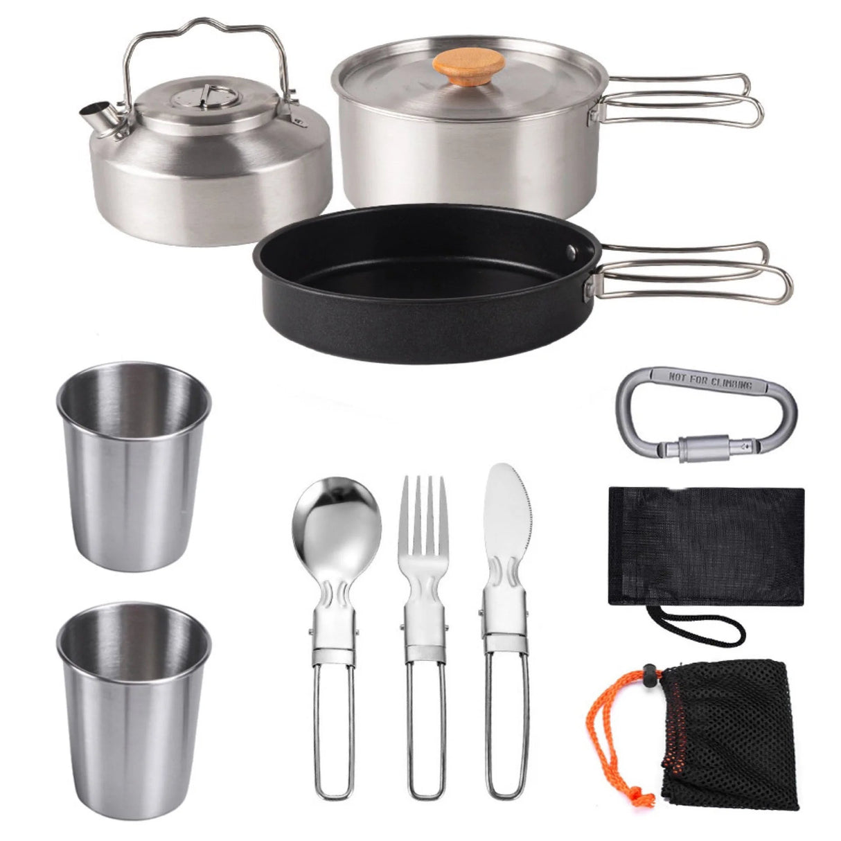Stainless Steel Camping Cookware Set | by Anwer Fancy | Worldwide Shipping