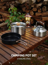 Stainless Steel Camping Cookware Set | by Anwer Fancy | Worldwide Shipping