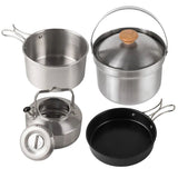 Stainless Steel Camping Cookware Set | by Anwer Fancy | Worldwide Shipping