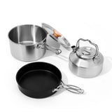Stainless Steel Camping Cookware Set | by Anwer Fancy | Worldwide Shipping