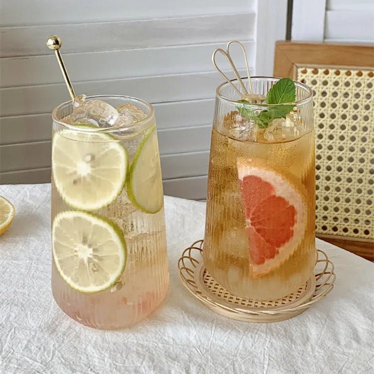 Stripe Glass Cup 500ml | by Anwer Fancy | Worldwide Shipping