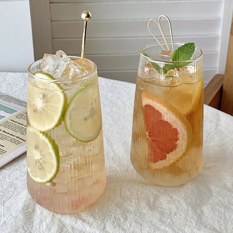 Stripe Glass Cup 500ml | by Anwer Fancy | Worldwide Shipping