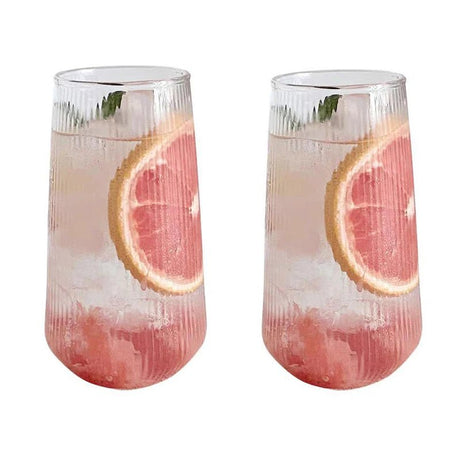 Stripe Glass Cup 500ml | by Anwer Fancy | Worldwide Shipping