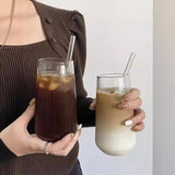 Stripe Glass Cup 500ml | by Anwer Fancy | Worldwide Shipping