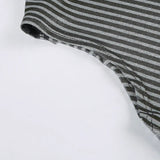 Striped Inclined Collar Crop Top Women | by Anwer Fancy | Worldwide Shipping