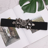 Flower Beaded Elastic Cummerbunds Female Dress