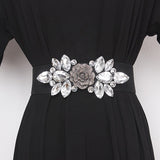 Flower Beaded Elastic Cummerbunds Female Dress