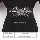 Flower Beaded Elastic Cummerbunds Female Dress