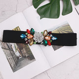 Flower Beaded Elastic Cummerbunds Female Dress