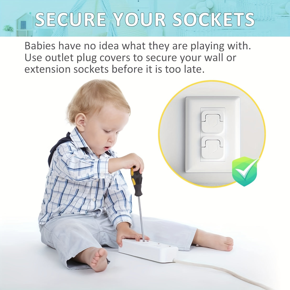 Baby Safety 30/60pcs Outlet Covers