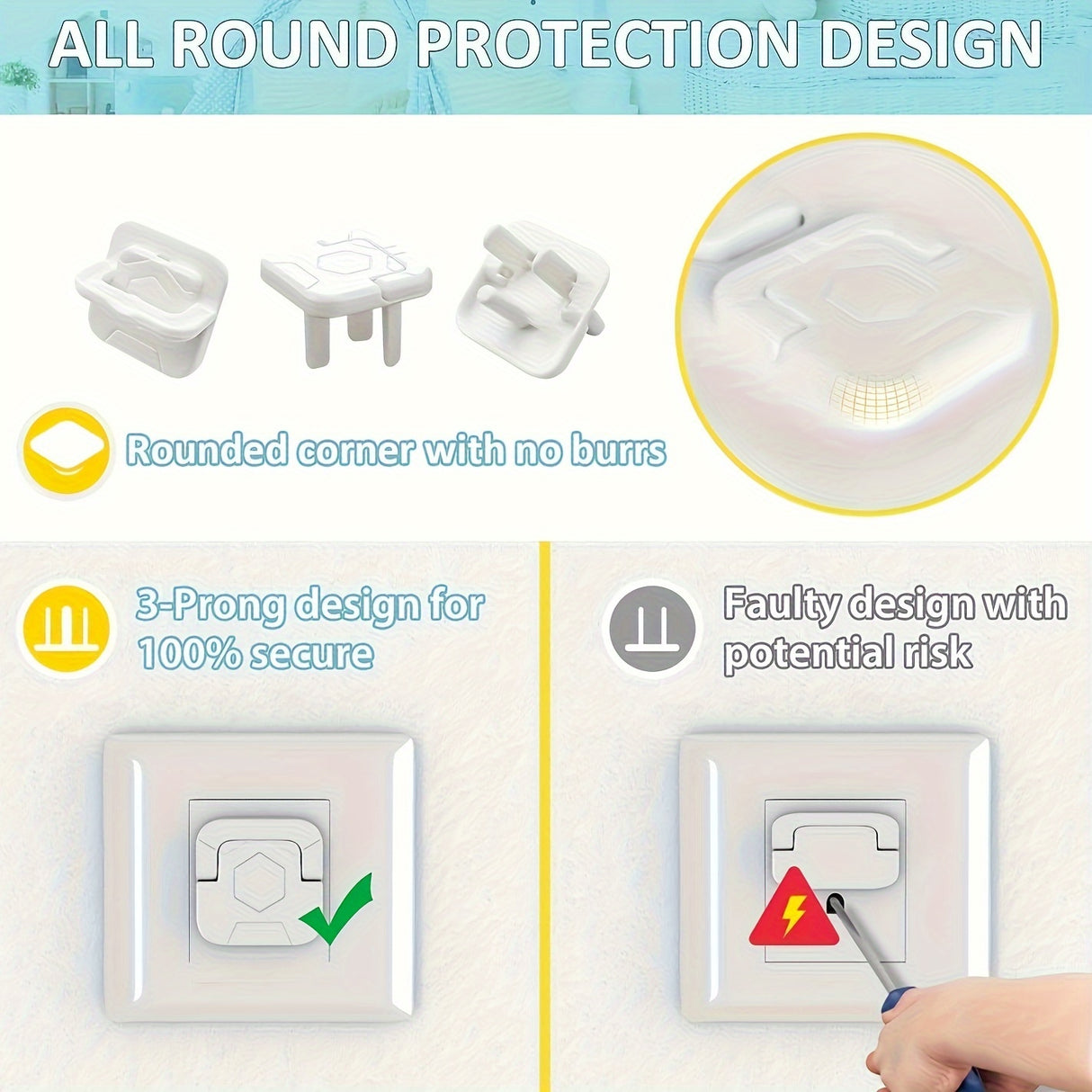 Baby Safety 30/60pcs Outlet Covers