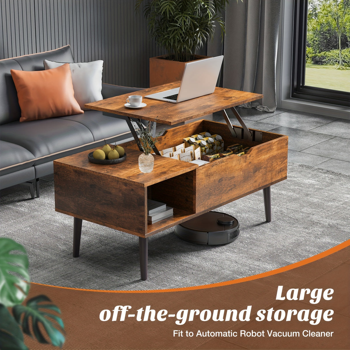 Lift Top Black Coffee Table
