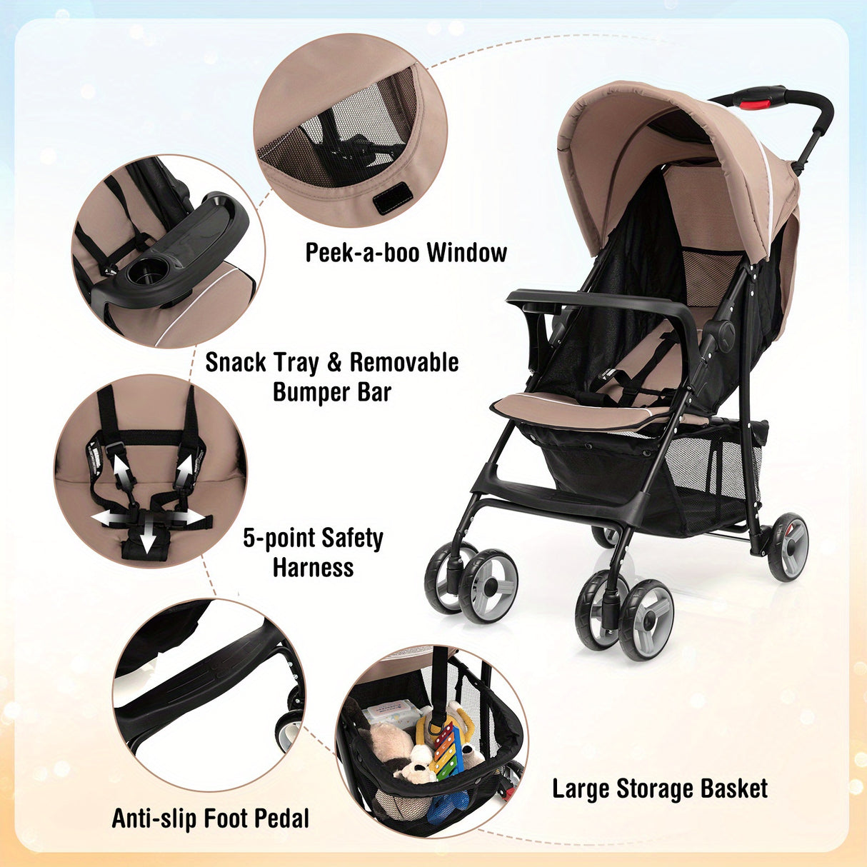 Baby Foldable Lightweight Stroller