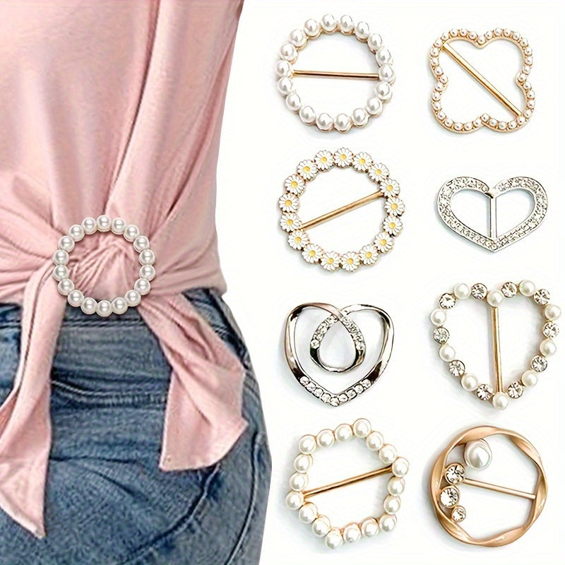 Elegant Alloy Brooch Pins Set