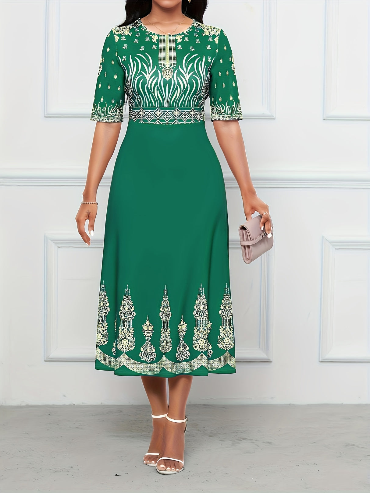 Vibrant Floral Evening Dress