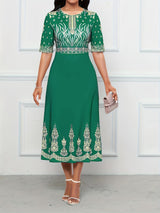 Vibrant Floral Evening Dress