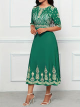 Vibrant Floral Evening Dress