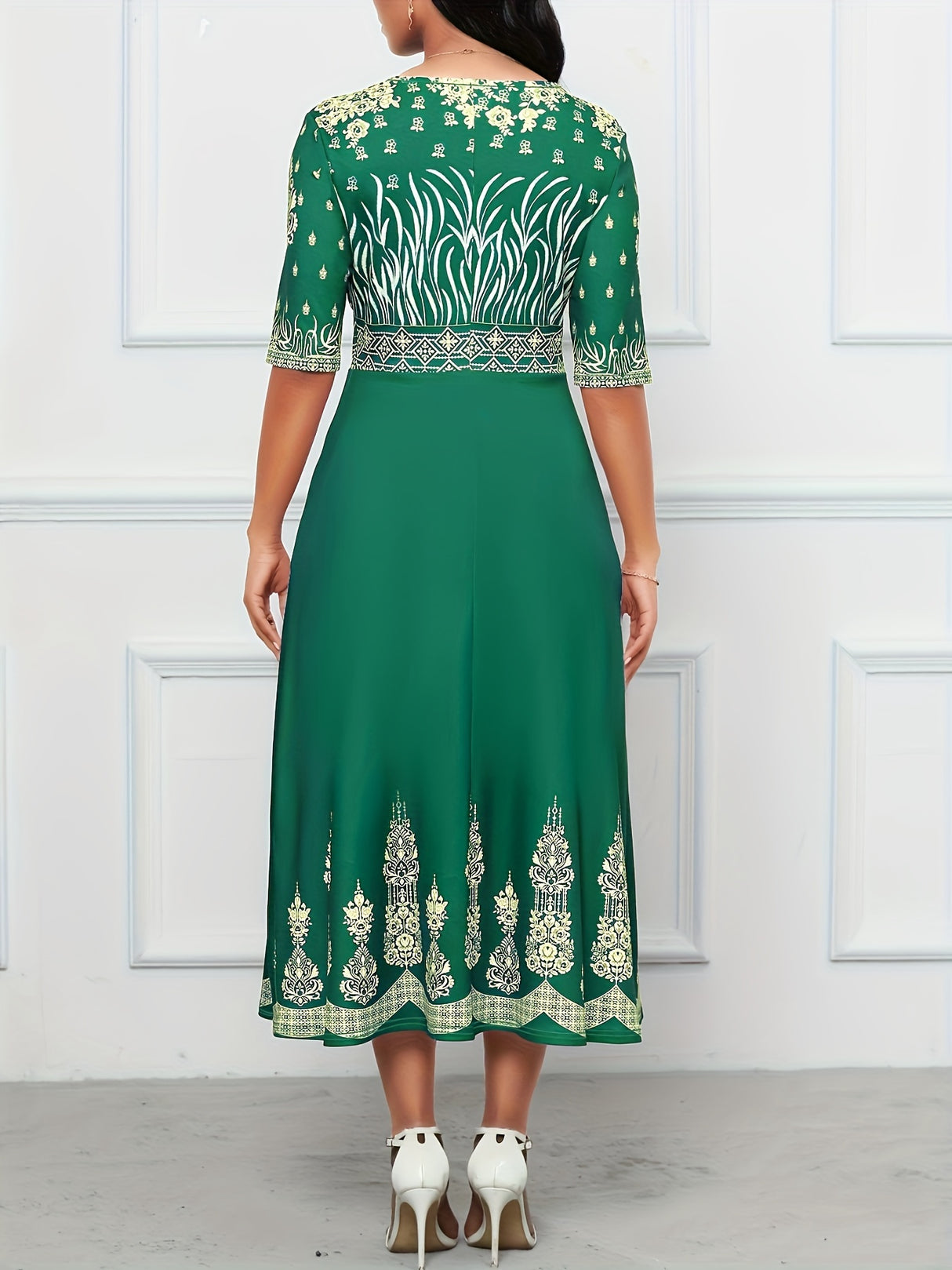 Vibrant Floral Evening Dress