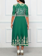 Vibrant Floral Evening Dress