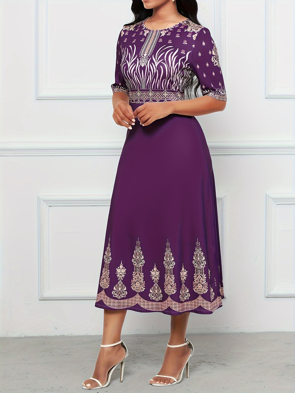 Vibrant Floral Evening Dress