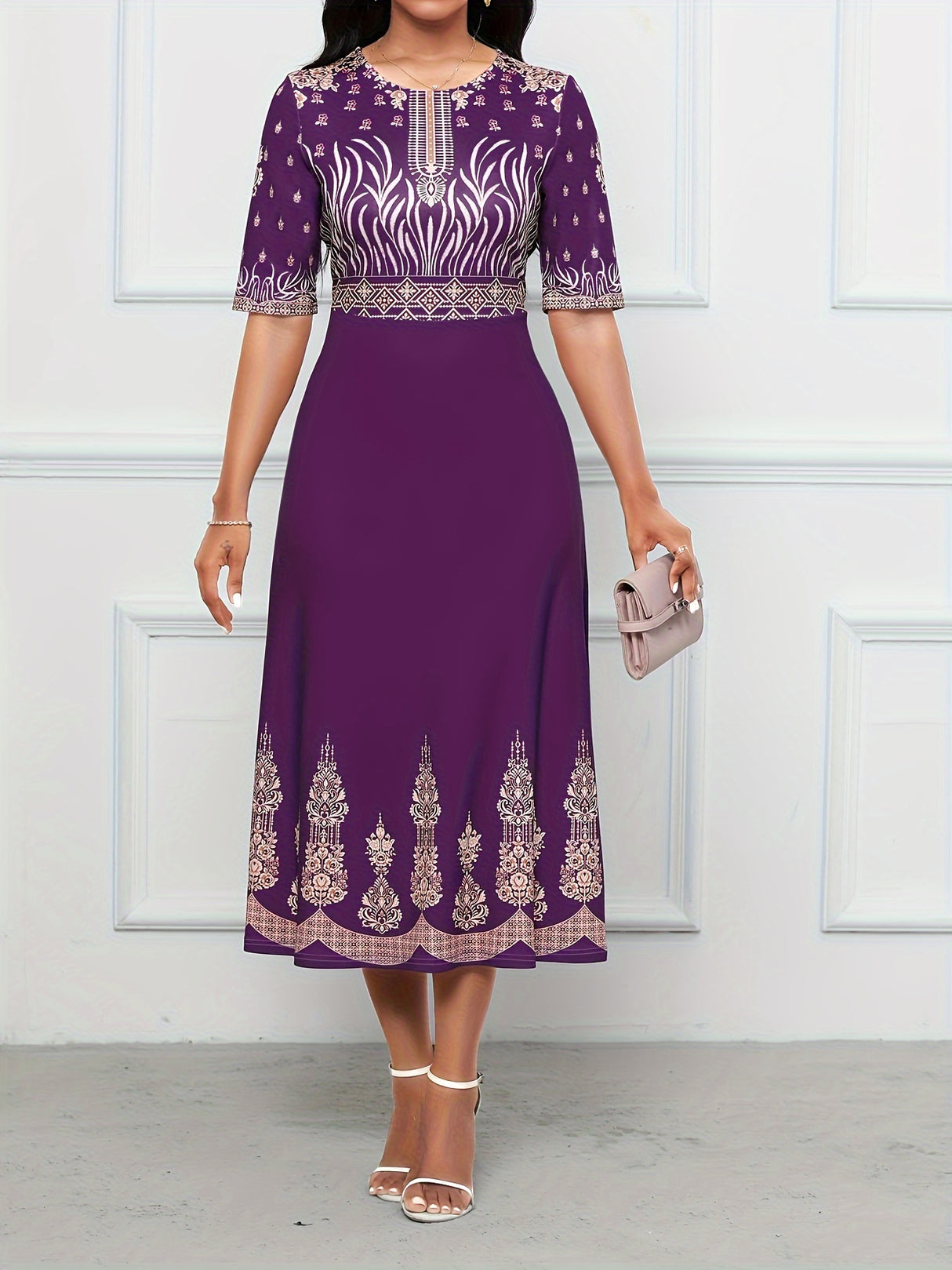 Vibrant Floral Evening Dress