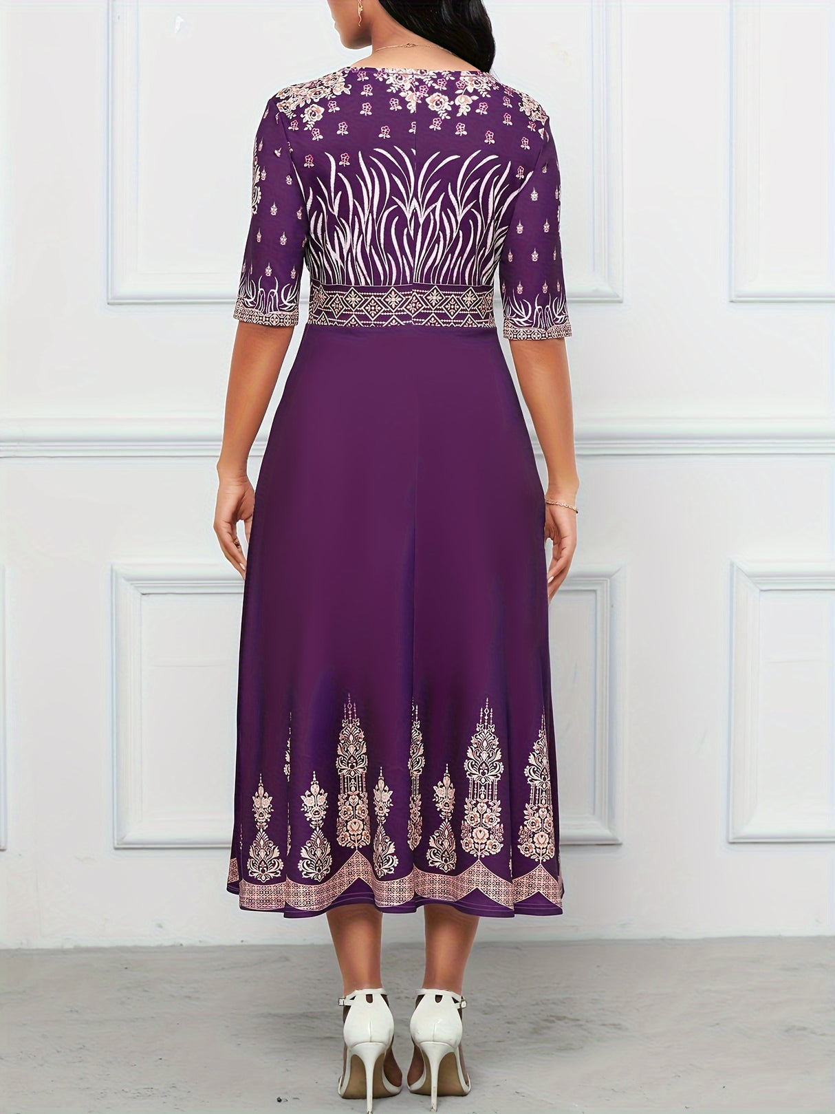 Vibrant Floral Evening Dress