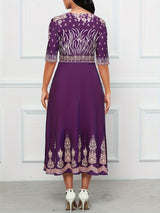 Vibrant Floral Evening Dress