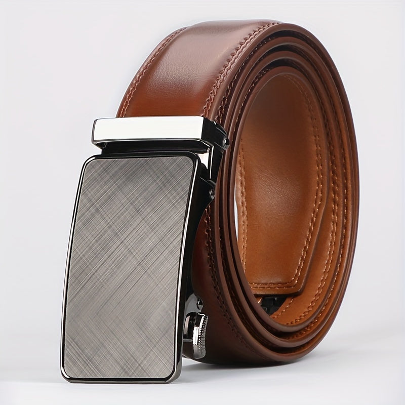 2pcs Genuine Leather Ratchet Belt