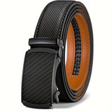 2pcs Genuine Leather Ratchet Belt