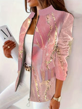 Women'S Fashion Marble Print Blazer