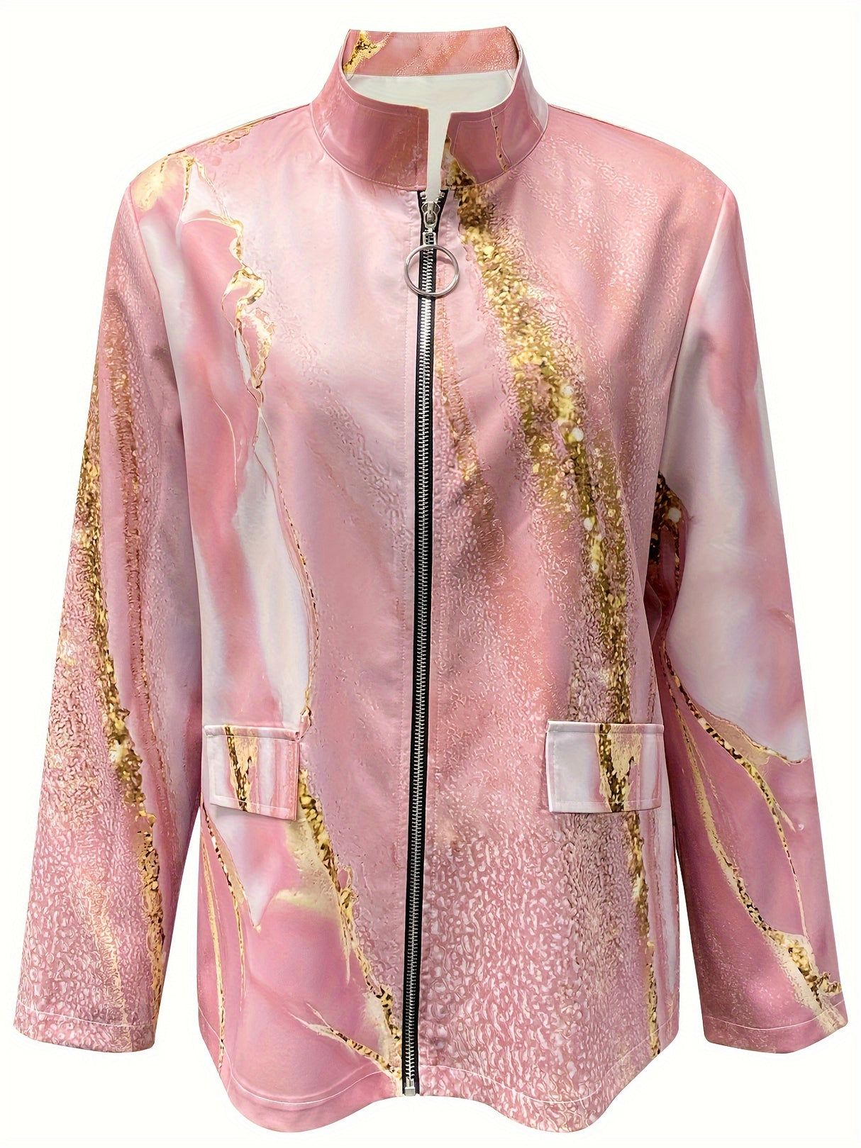 Women'S Fashion Marble Print Blazer