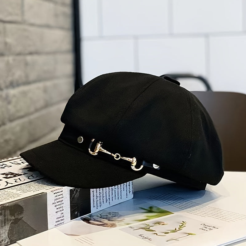 2 Chic Black and White Classic Berets