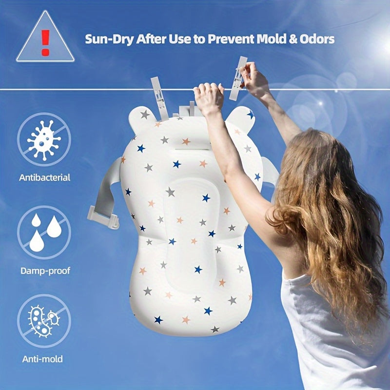 Portable Folding Baby Bath with Soft Pad and Thermometer