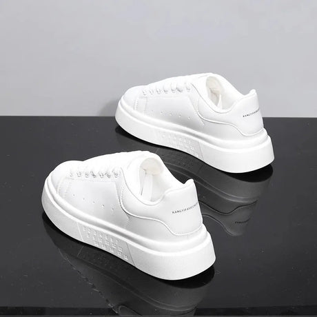 Unisex White Platform Skate Sneakers | by Anwer Fancy | Worldwide Shipping