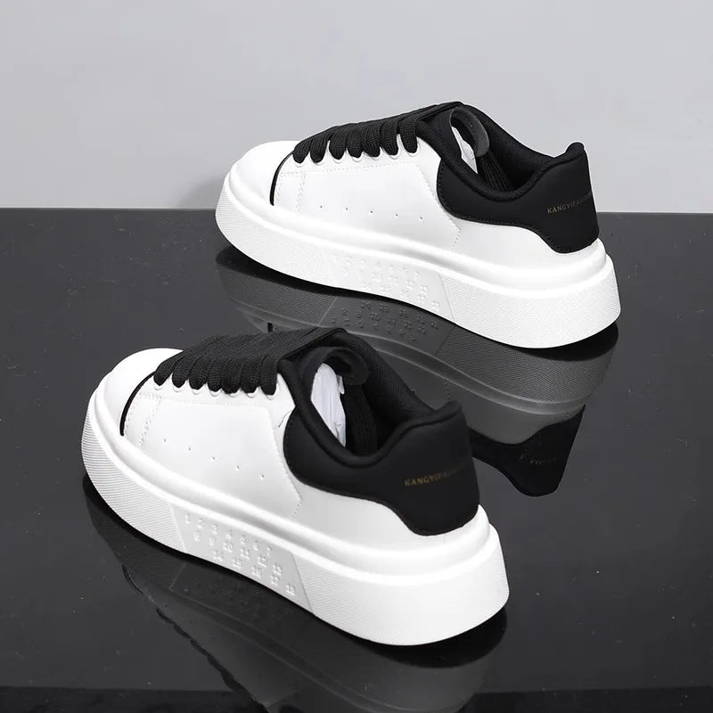 Unisex White Platform Skate Sneakers | by Anwer Fancy | Worldwide Shipping