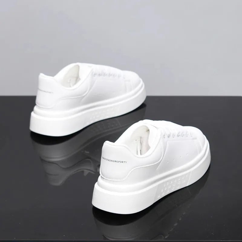 Unisex White Platform Skate Sneakers | by Anwer Fancy | Worldwide Shipping