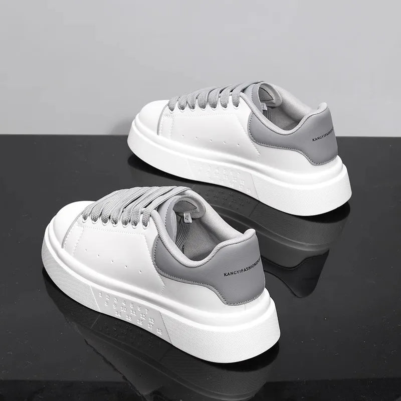 Unisex White Platform Skate Sneakers | by Anwer Fancy | Worldwide Shipping